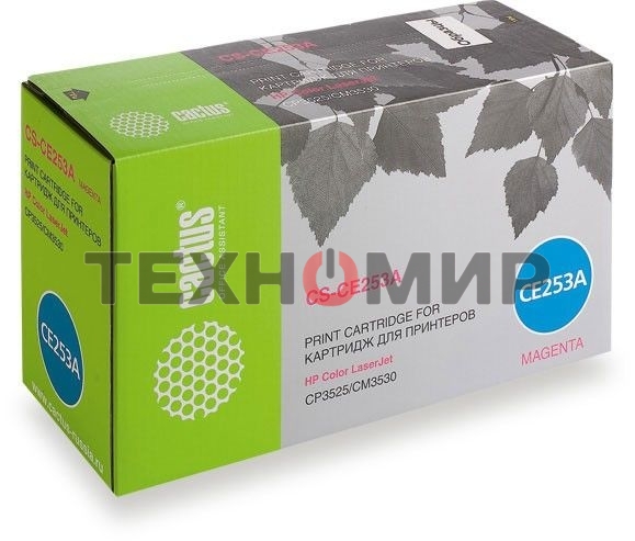 Картридж лазерный Cactus CS-CE253A пурпурный (7000 стр.) для HP Сolor LaserJet CP3525/CM3530