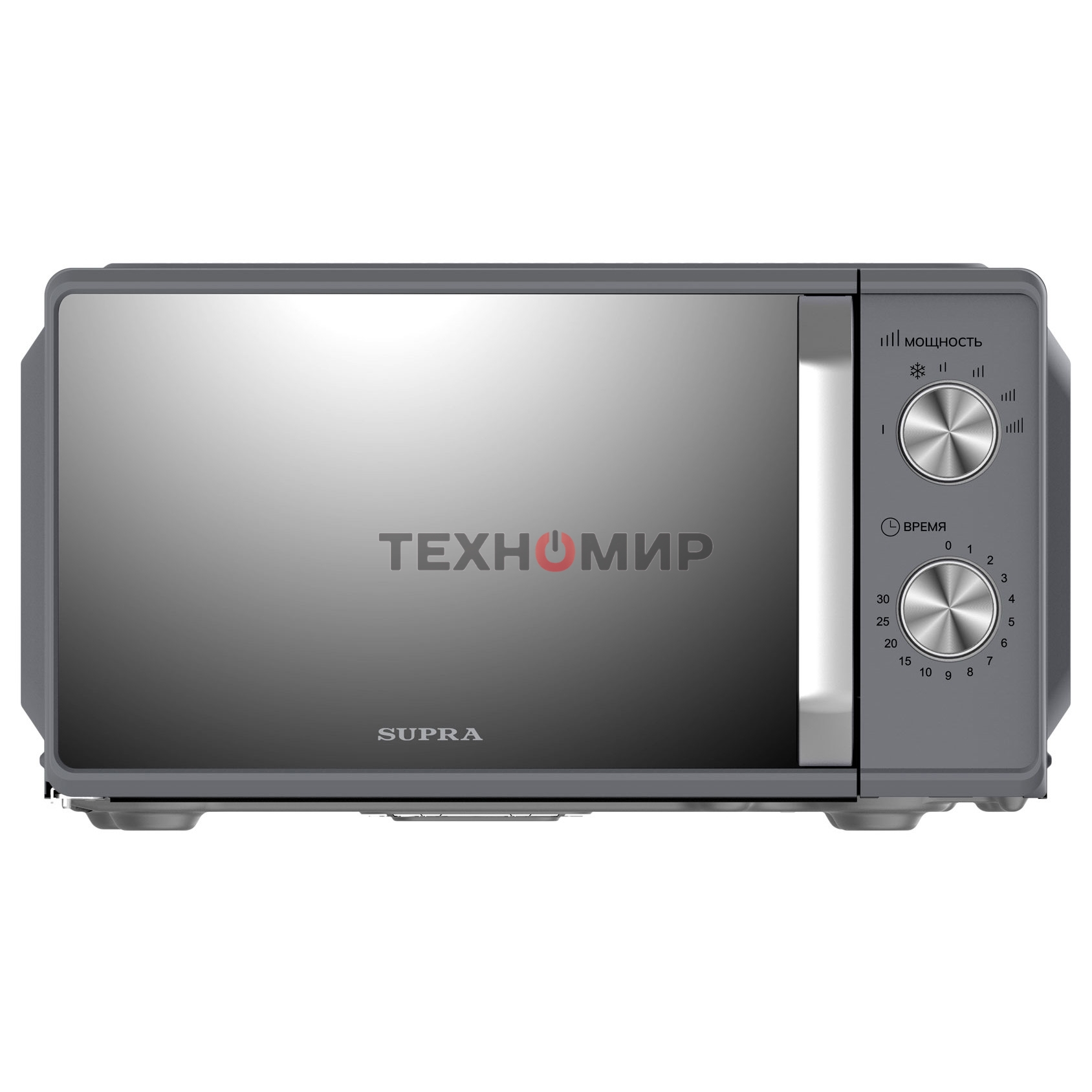 Микроволновая печь Supra 20MS55 графит, 20 л, 700 Вт, переключатели - поворотный механизм