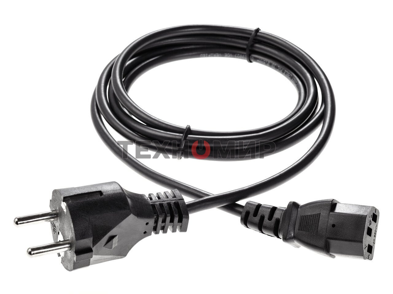 Кабель компьютер - розетка 1,5 м 220V (Европейский стандарт) VCOM/TELECOM