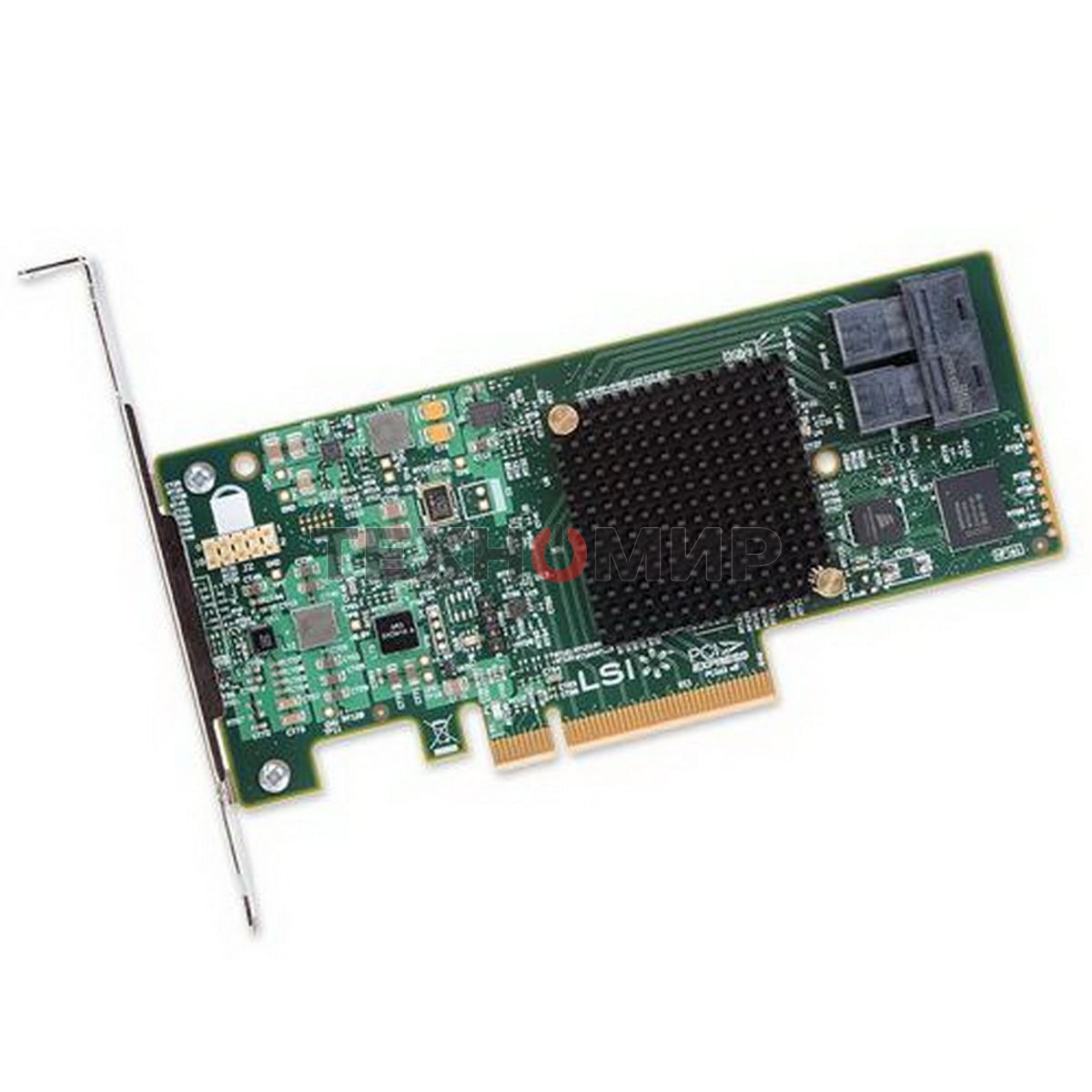 Адаптер HBA Broadcom 9300-8I SGL (LSI00344/H5-25573-00/H5-25573-00G) PCIe 3.0 x8 LP, SAS/SATA 12G HBA, 8port(2*int SFF8643), 3008 IOC, 5 (007080)
