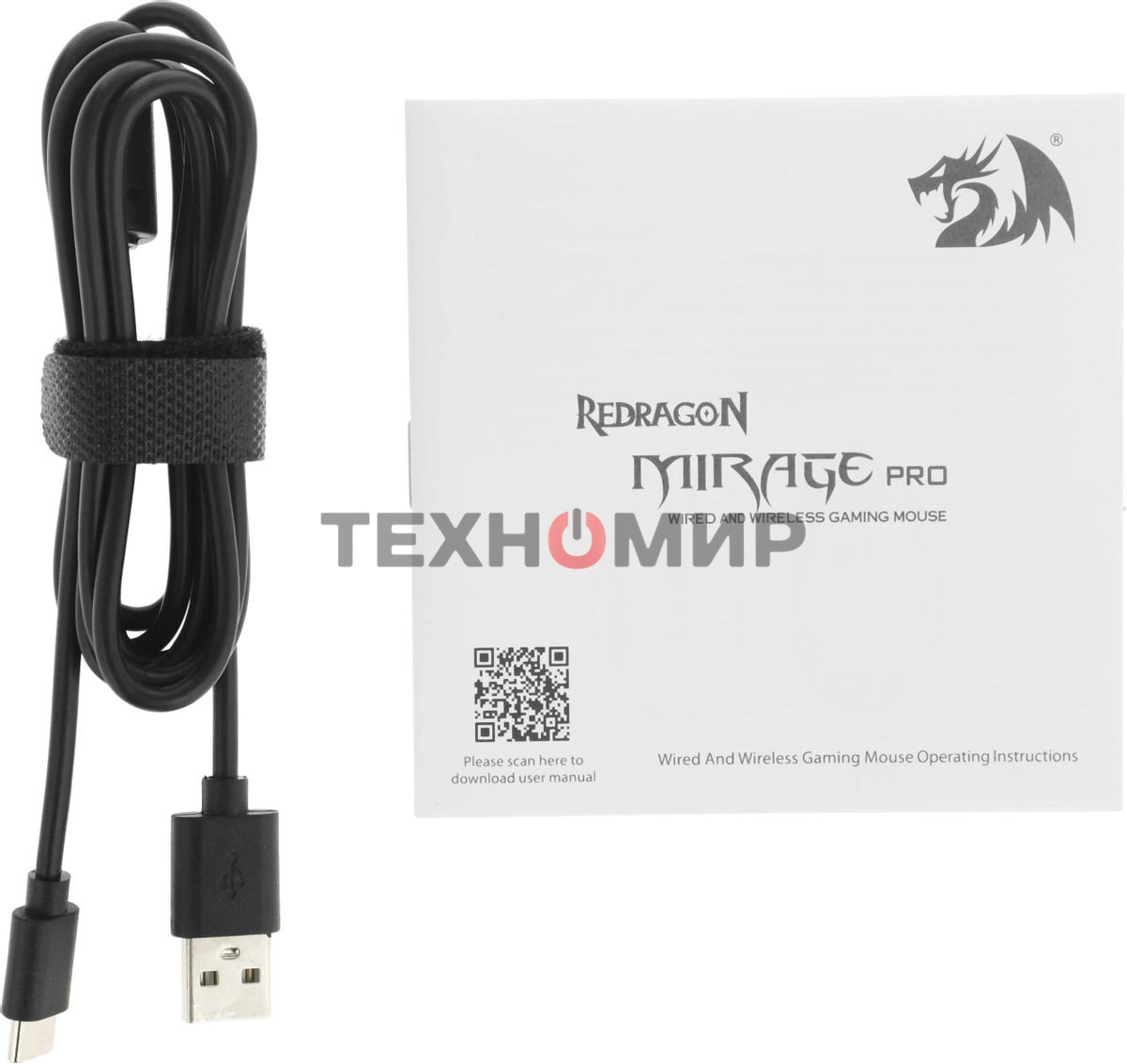 Мышь беспроводная Redragon Mirage Pro черный, 8000 dpi, радиоканал, USB, кнопки - 9