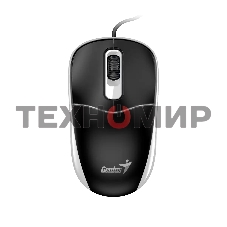Мышь проводная Genius DX-111 черно-серый, 1200 dpi, USB, кнопки - 3