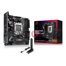 Материнская плата ASUS ROG STRIX B850-I GAMING WIFI, AM5, AMD B850, 2xDDR5, 2xM.2, 2xSATA, PCIe 4.0 x16, 1xHDMI, 1xUSB Type-C, 1x2.5Gb LAN, Wi-Fi 7, Bluetooth 5.4, 5xUSB-A 10Gbps, 1xUSB-C 20Gbps, 2xUSB-A 2.0, 3x3.5 мм, S/PDIF, 7.1, Mini-ITX