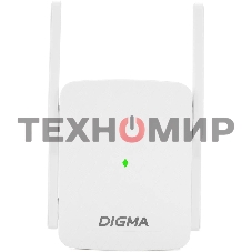 Повторитель беспроводного сигнала Digma D-WR310 (D-WR310V2) N300 Wi-Fi белый