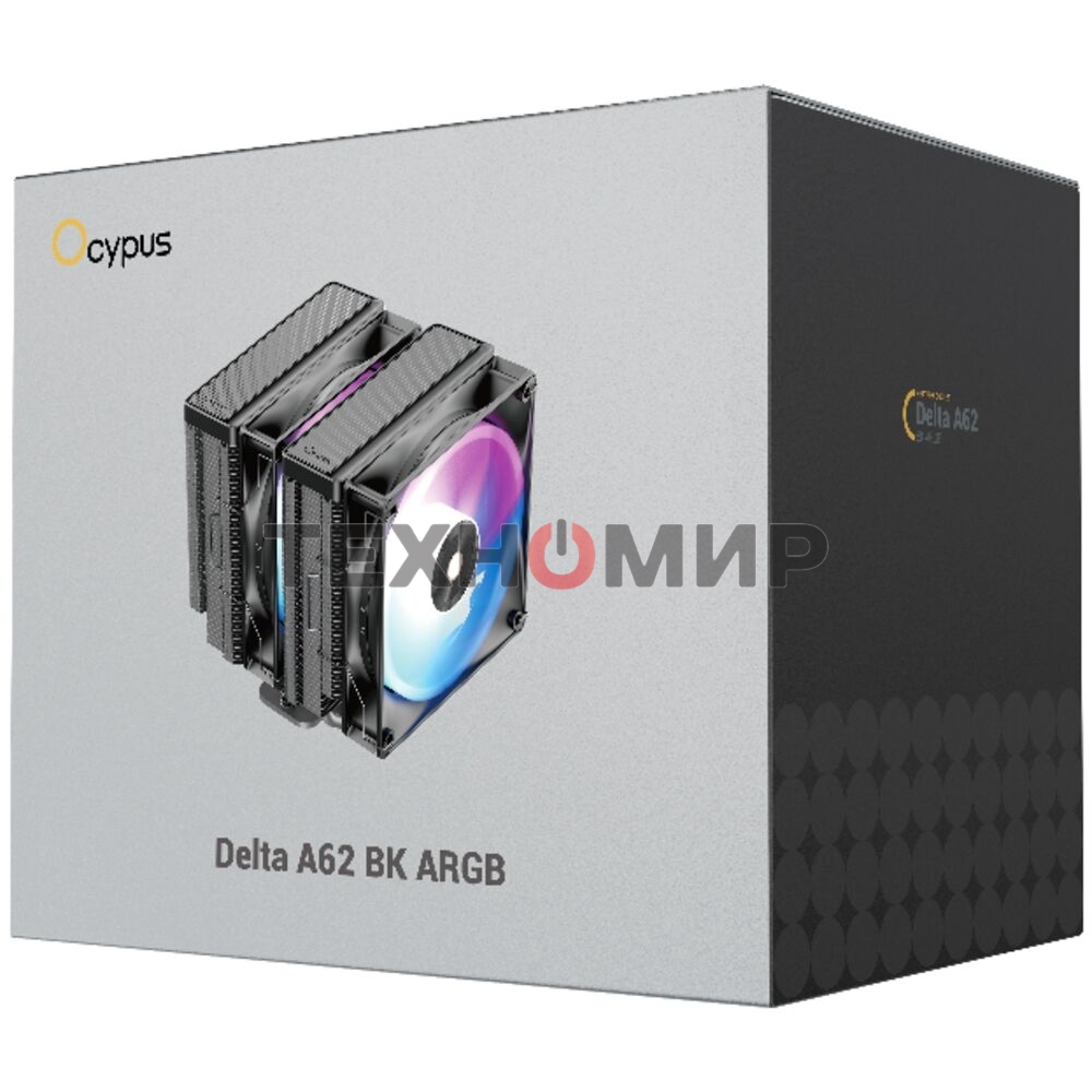 Кулер Ocypus Delta A62 BK ARGb черный 120мм алюминий+медь 2000rpm 29db 4-pin 260W 156мм