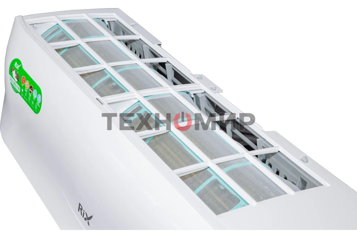 Кондиционер сплит-система настенного типа RIX LITE I/O-W07MB 7000 BTU, 21 м², 23 дБ, охлаждение, обогрев, осушение, белый