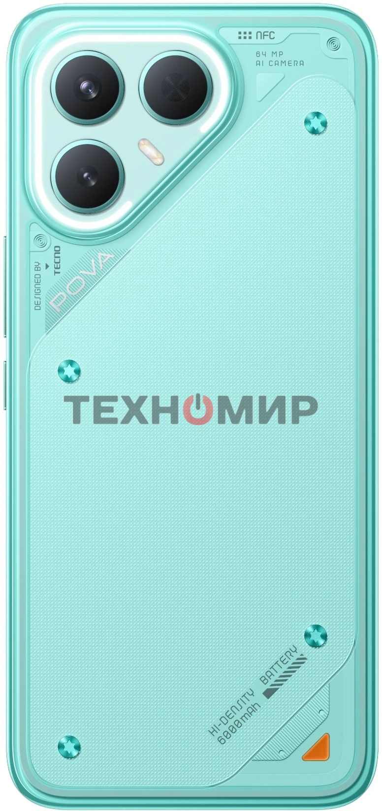 Смартфон Tecno Pova 7 Pro 5G 12/256Gb, бирюзовый