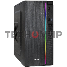 Компьютерный корпус Minitower ExeGate mEVO-9302-RGb (mATX, без БП, 2хUSB+1хUSB 3.0, HD аудио, черный с RGb подсветкой)