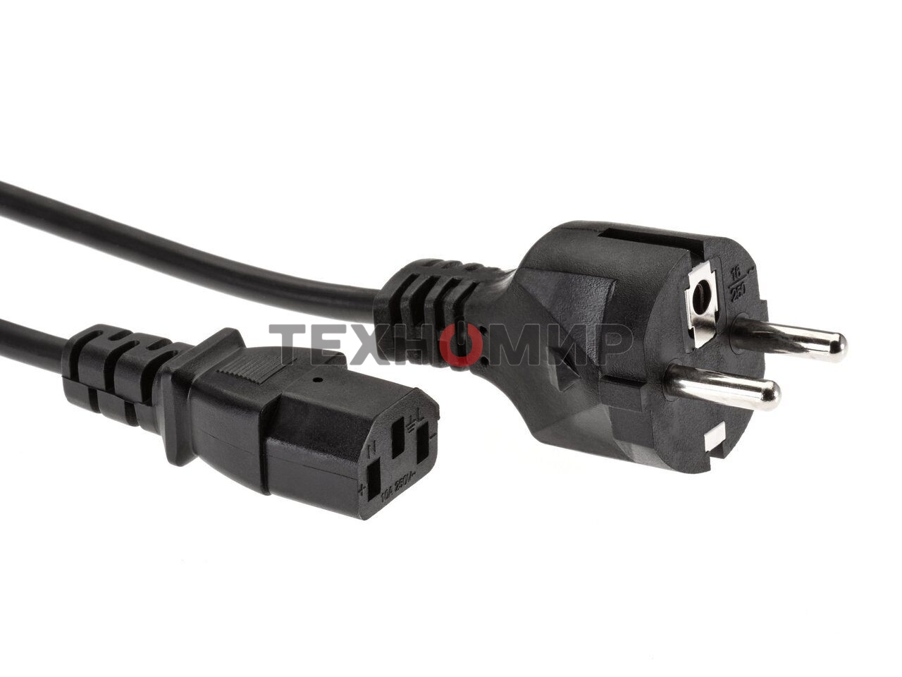 Кабель компьютер - розетка 1,5 м 220V (Европейский стандарт) VCOM/TELECOM