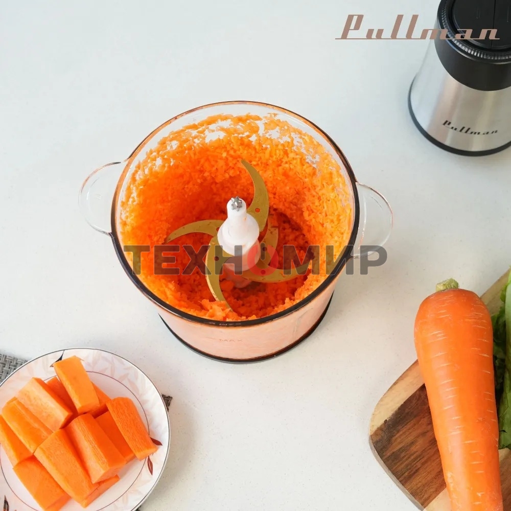 Измельчитель электрический Pullman PL-320, 1000Вт, 6 лезвий, стеклянная чаша 3 л