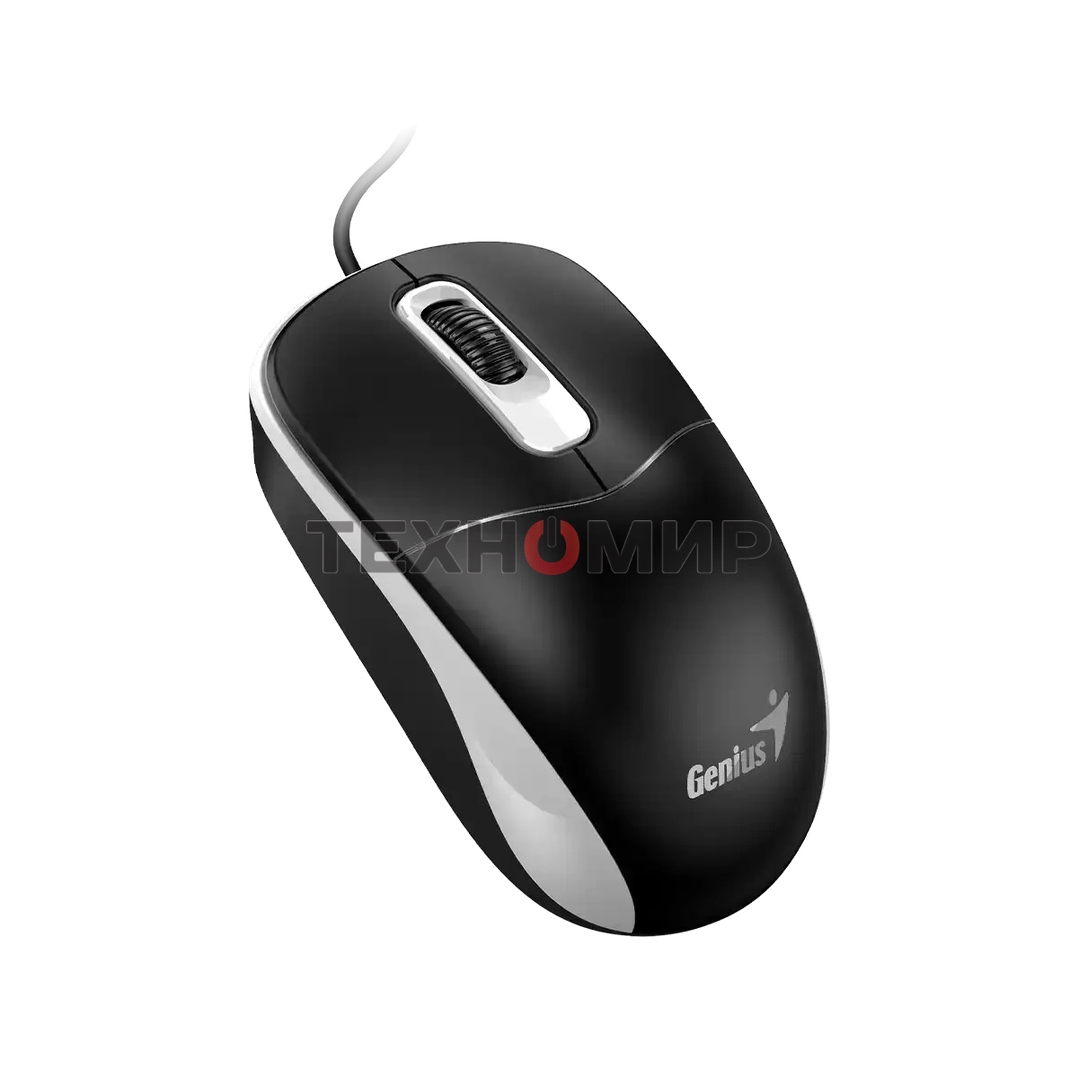 Мышь проводная Genius DX-111 черно-серый, 1200 dpi, USB, кнопки - 3