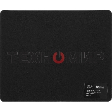 Коврик для мыши Hama H-54171 черный/черный 22.3x18.3x0.3мм