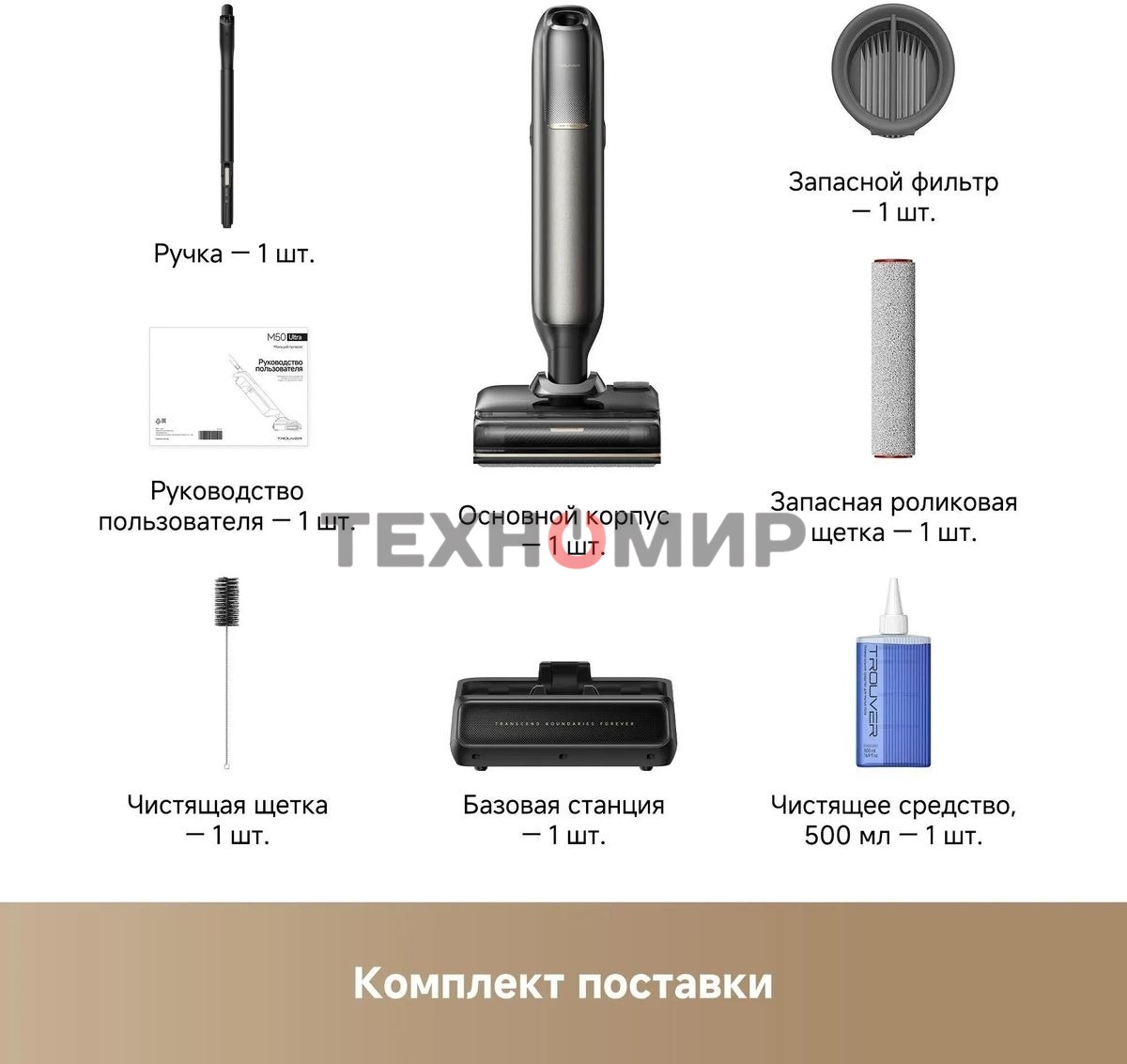 Пылесос моющий Trouver M50 Ultra черный