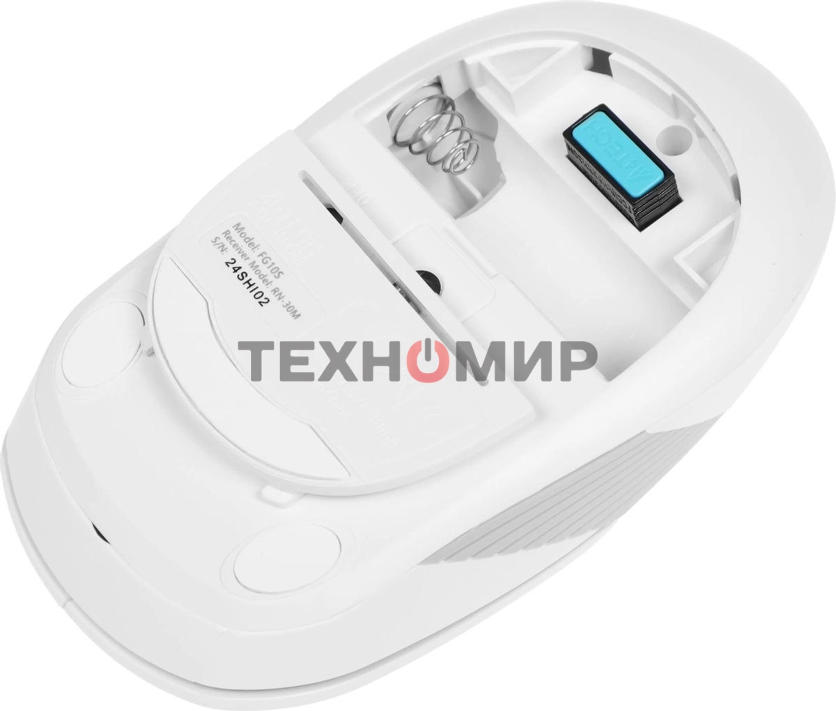 Мышь беспроводная A4Tech Fstyler FG10S белый/серый, 2000 dpi, радиоканал, USB, кнопки - 4