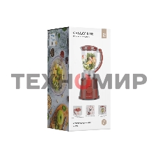 Блендер Galaxy Line GL 2162, красный, стационарный, 700 Вт, четырехлопастный нож, 4 скорости, импульсный режим