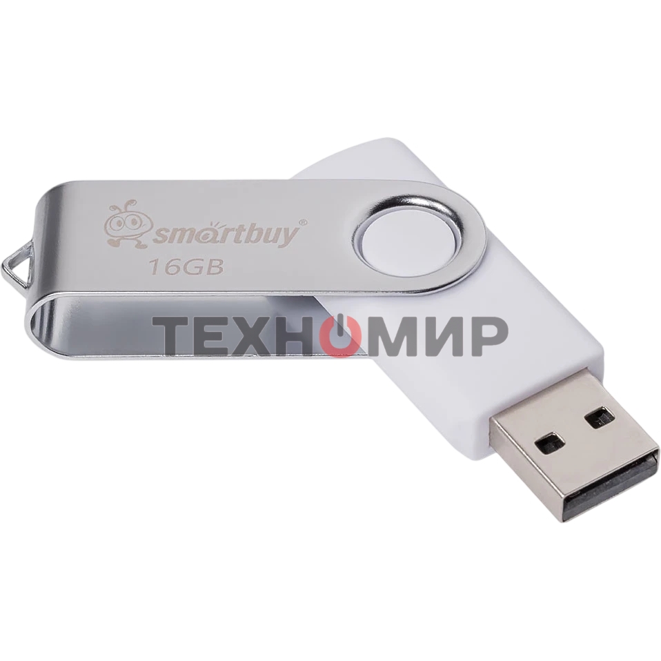 Флешка USB SmartBuy Twist White (SB008GB2TWW), 8GB, USB 2.0, R/W 15/5, белый