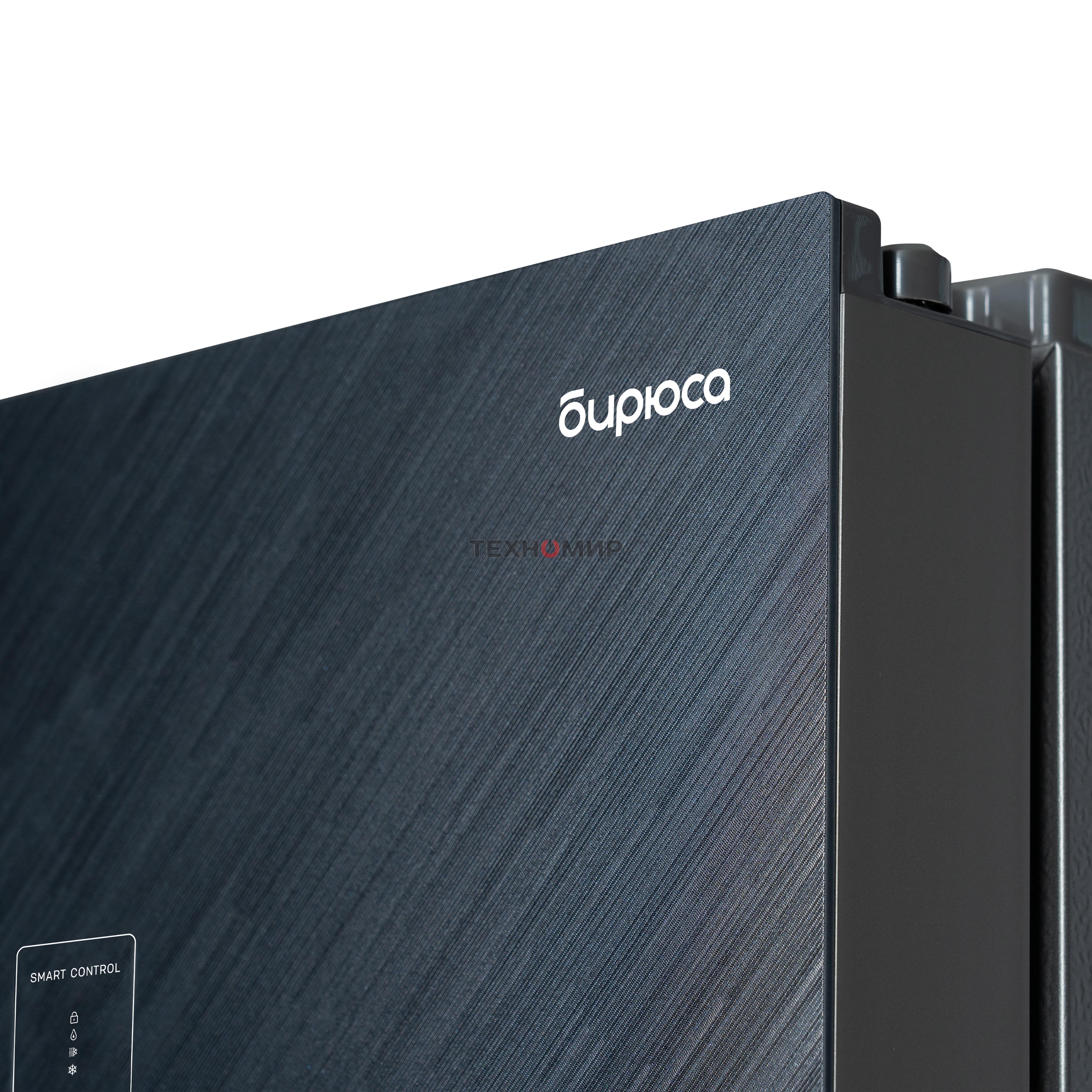 Холодильник Бирюса CD 496 TBG текстурированное черное стекло трехкамерный 334/162л морозилка снизу, NoFrost, Side by Side