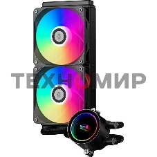 Система жидкостного охлаждения PcCooler DA240 BK ARGb Soc-AM5/AM4/1200/1700/1851 черный 4-pin Al+Cu 270W Ret (DA240-BKAWXX-GL)