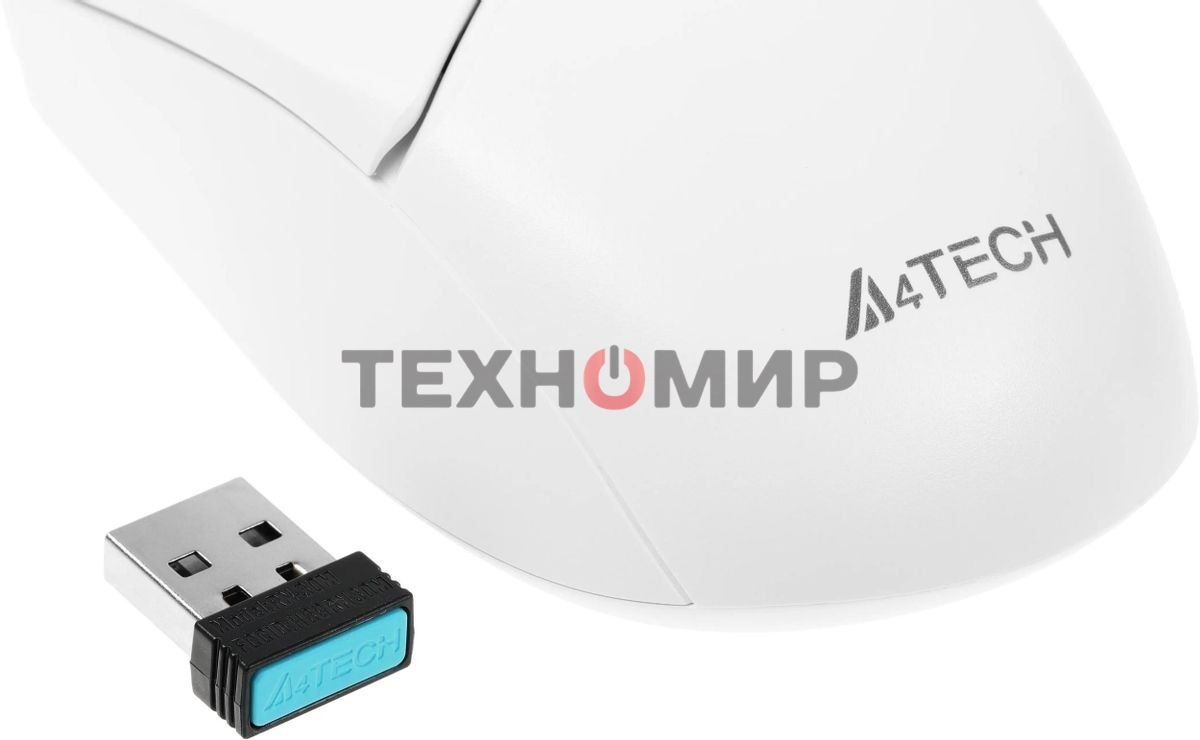 Мышь беспроводная A4Tech Fstyler FB12 белый, 1200 dpi, радиоканал, Bluetooth, USB, кнопки - 3