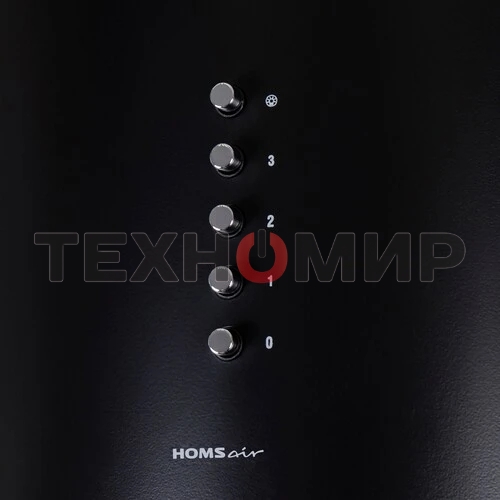 Вытяжка островная HOMSair FLY 1000SD 39 черный, 38 см, 1000 куб. м/ч, 52 дБ