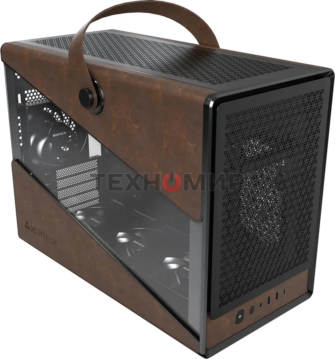 Компьютерный корпус Montech Heritage PRO (B) черный без БП mATX 5x120мм 2x140мм 2xUSB3.0 audio bott PSU