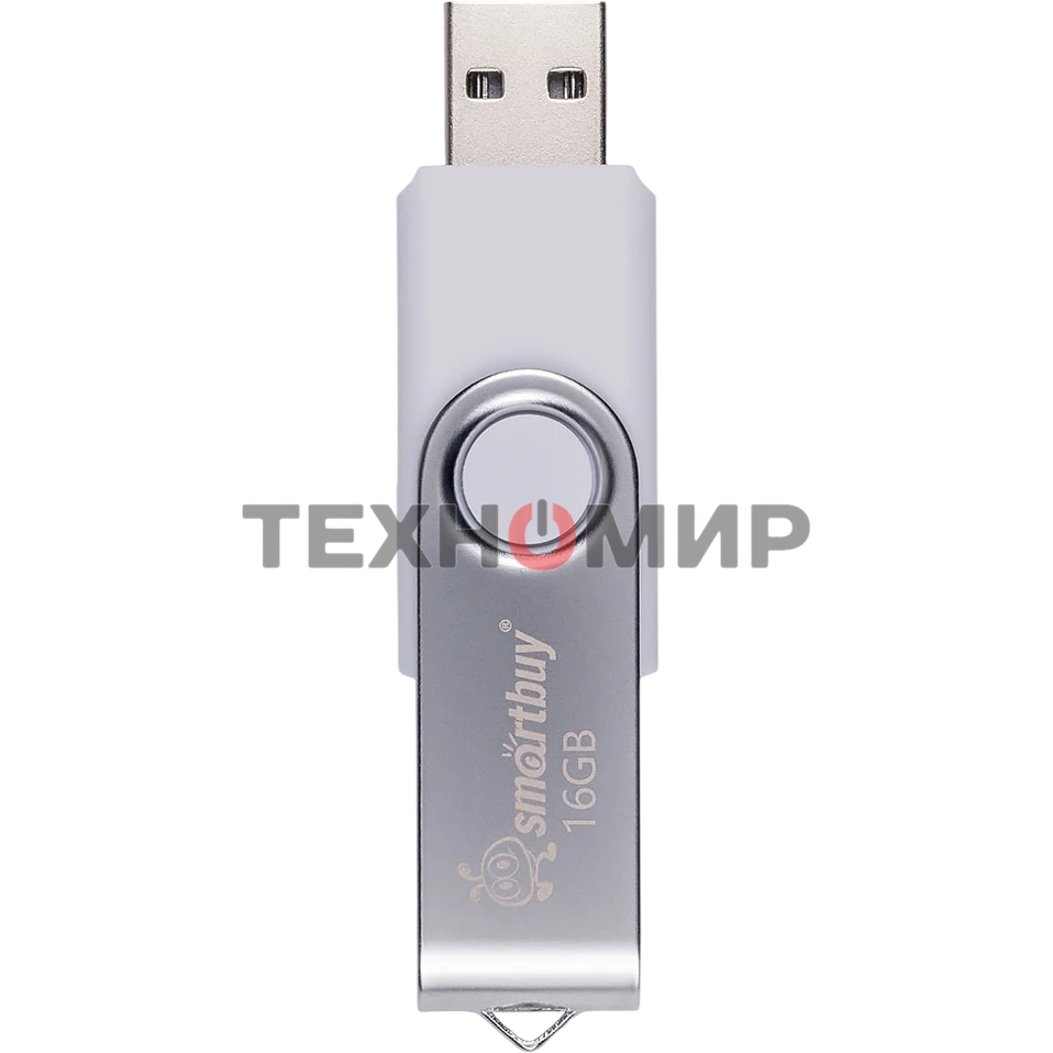 Флешка USB SmartBuy Twist White (SB008GB2TWW), 8GB, USB 2.0, R/W 15/5, белый
