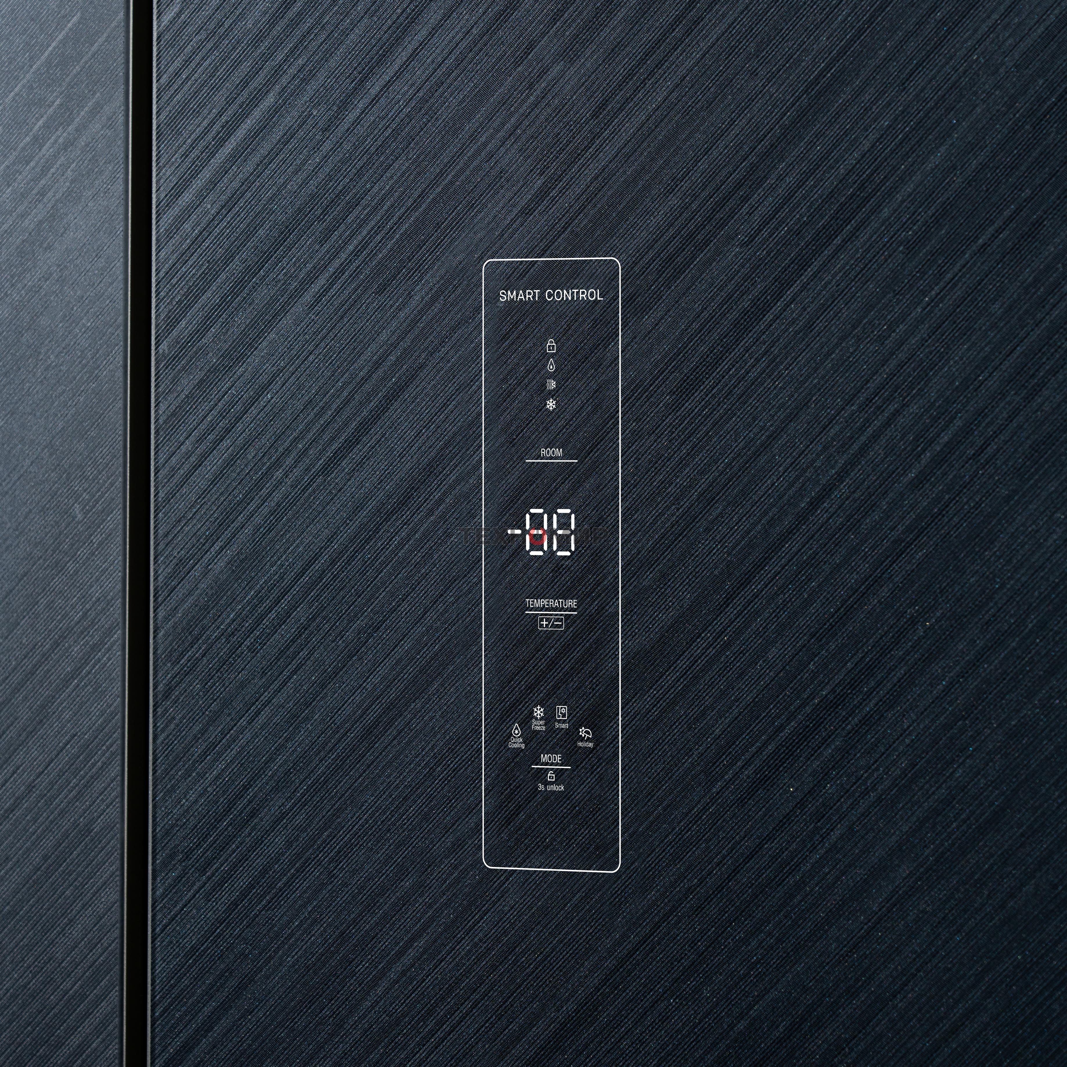 Холодильник Бирюса CD 496 TBG текстурированное черное стекло трехкамерный 334/162л морозилка снизу, NoFrost, Side by Side