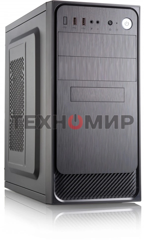 Компьютерный корпус с блоком питания 450Вт. Сase Forza mATX, 450W, 2xUSB 3.0, Black, w/o FAN, 12 см fan PSU, power cord