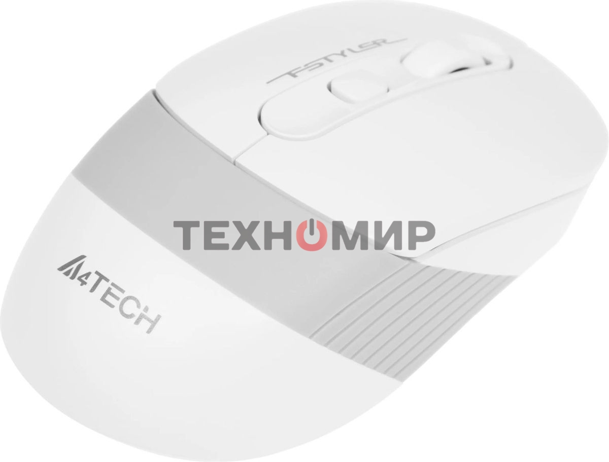 Мышь беспроводная A4Tech Fstyler FG10S белый/серый, 2000 dpi, радиоканал, USB, кнопки - 4