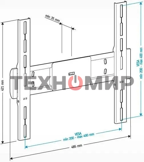 Кронштейн для телевизора Holder LCD-F4611 черный, 32