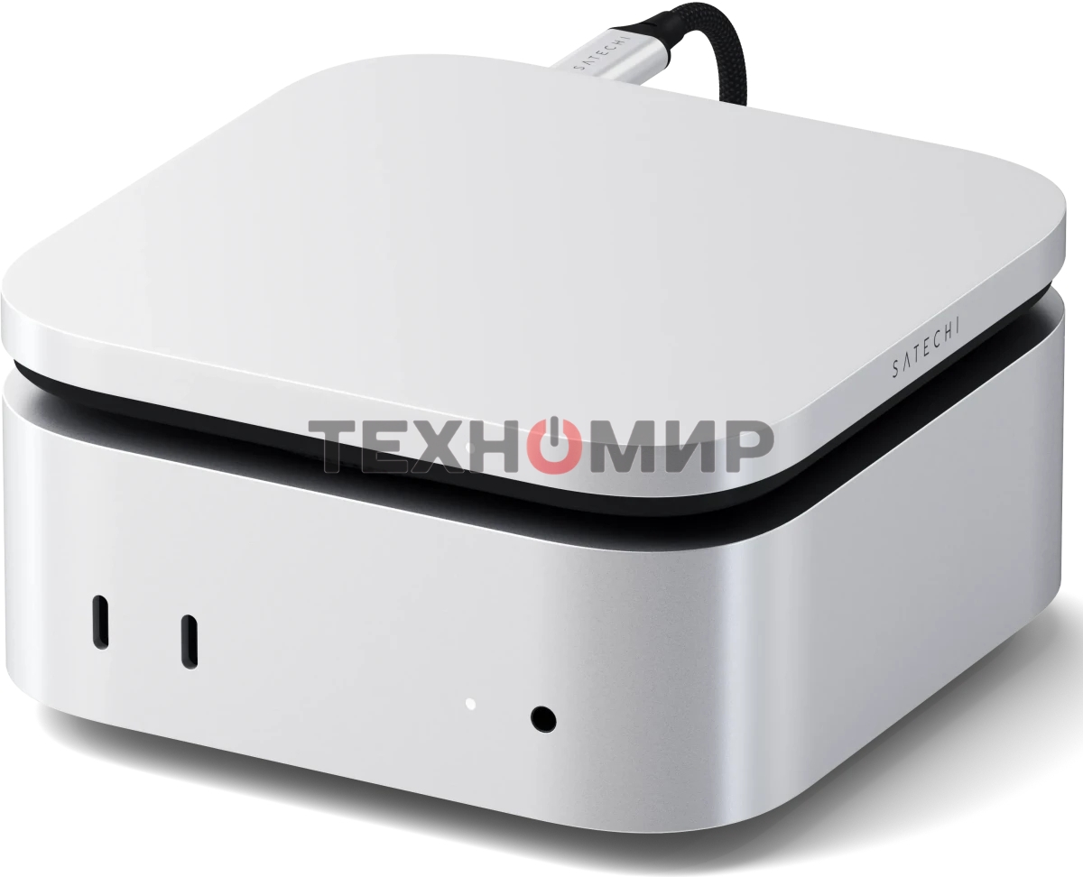 Внешний корпус для SSD Satechi USB4 NVMe SSD Enclosure For Mac mini M4 Up To 40Gbps Up To 8TB, еребристый