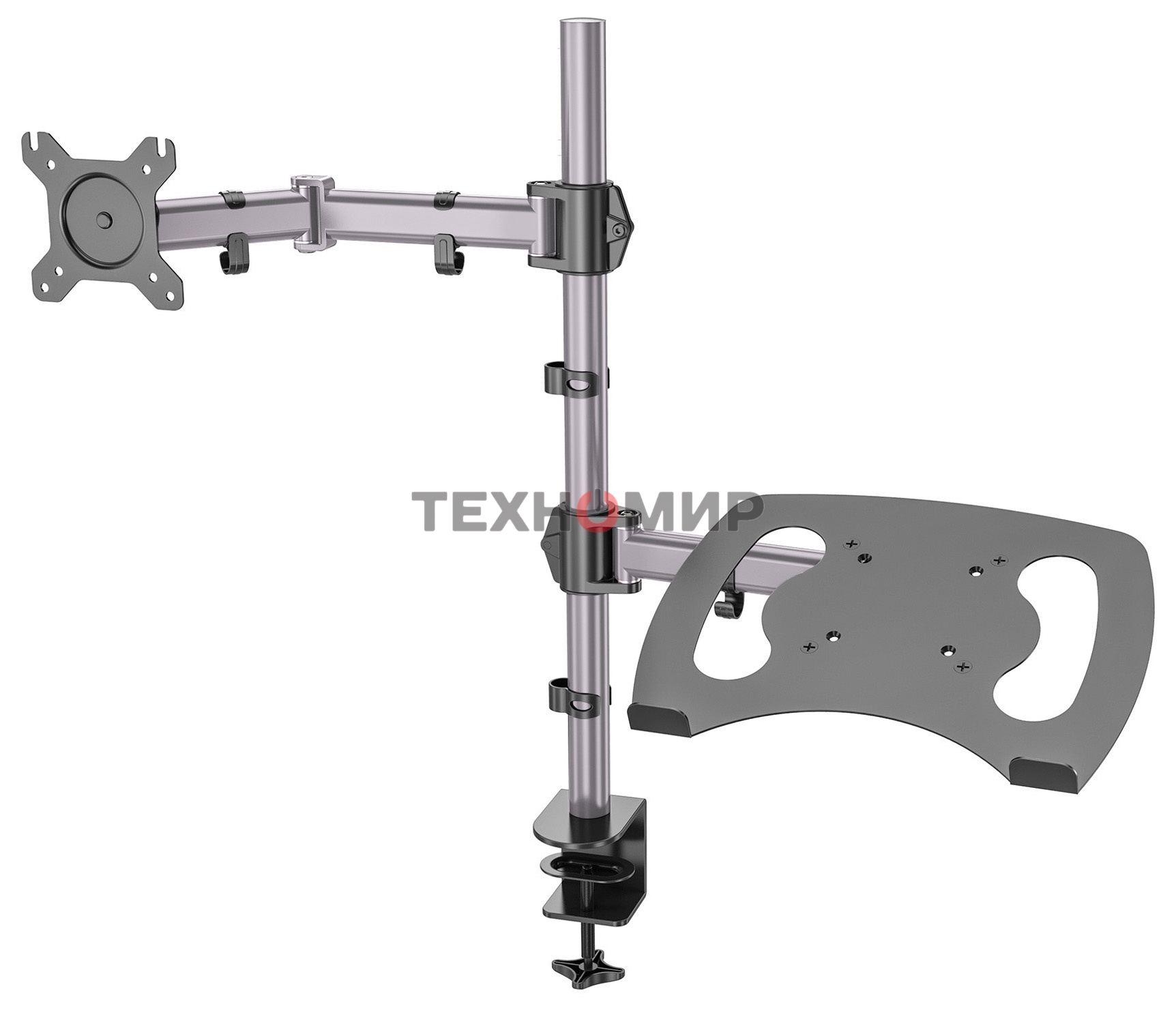 Кронштейн для монитора/ноутбука Cactus CS-VM-LH07-AL серебряный 13
