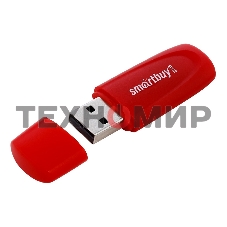 Флешка USB Smartbuy Scout Red (SB008 Gb2SCR), 8Gb, USB 2.0, R/W 15/8, красный
