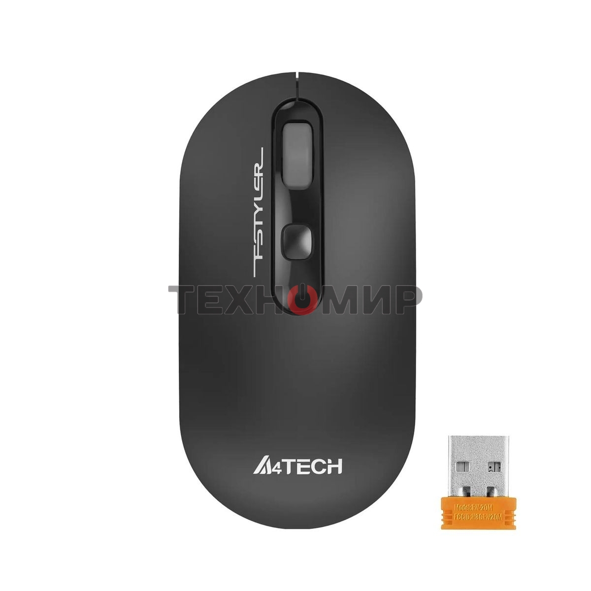 Мышь беспроводная A4Tech Fstyler FG20 серый, 2000 dpi, радиоканал, USB, кнопки - 4