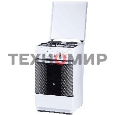 Плита комбинированная Flama RK 2211 белый, конфорок 4 шт, духовка 50 л, 50 см x 85 см x 60 см