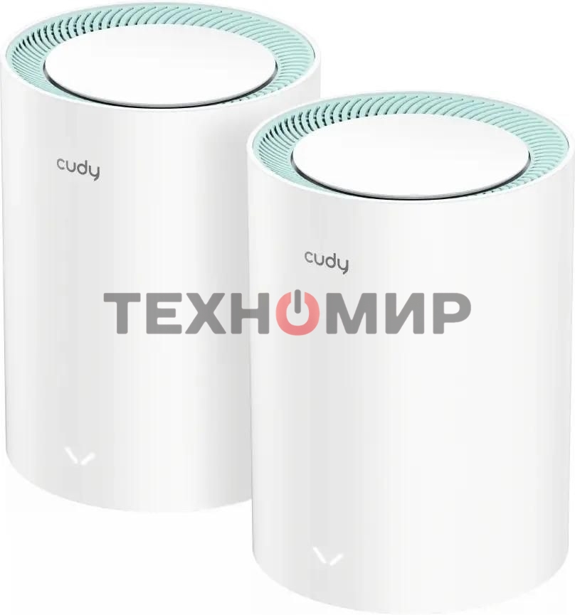 Бесшовный Mesh роутер Cudy M1500 (M1500(2-PACK)) AX1500 10/100/1000BASE-TX (упак.:2шт)