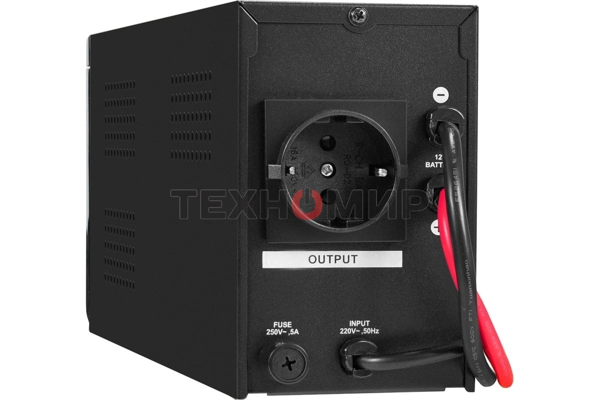 Источник бесперебойного питания (инвертор, синус, для котла) ExeGate SineTower SZ-600.LCD.AVR.1SH <600VA/360W, чистый синусоида, LCD дисплей, AVR, 1*Schuko, линейно-интерактивный, внешняя батарея 12В до 200Ач, Black>