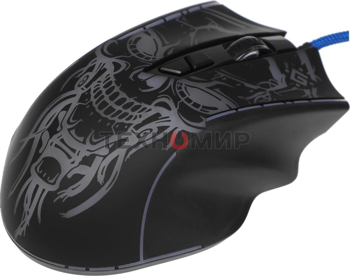 Мышь проводная Defender Bulletstorm GM-928 черный, 7200 dpi, USB, кнопки - 7