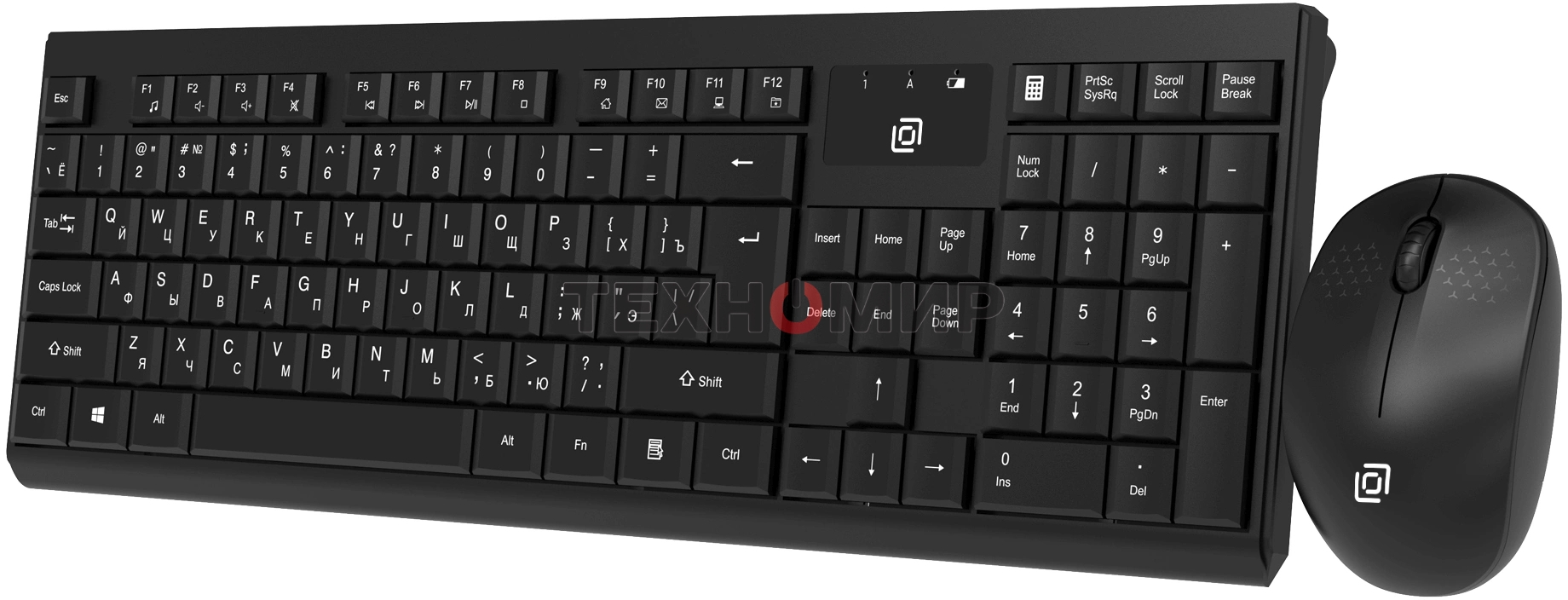 Комплект клавиатура + мышь Оклик S269W клав:черный мышь:черный USB беспроводная slim Multimedia (2070303)