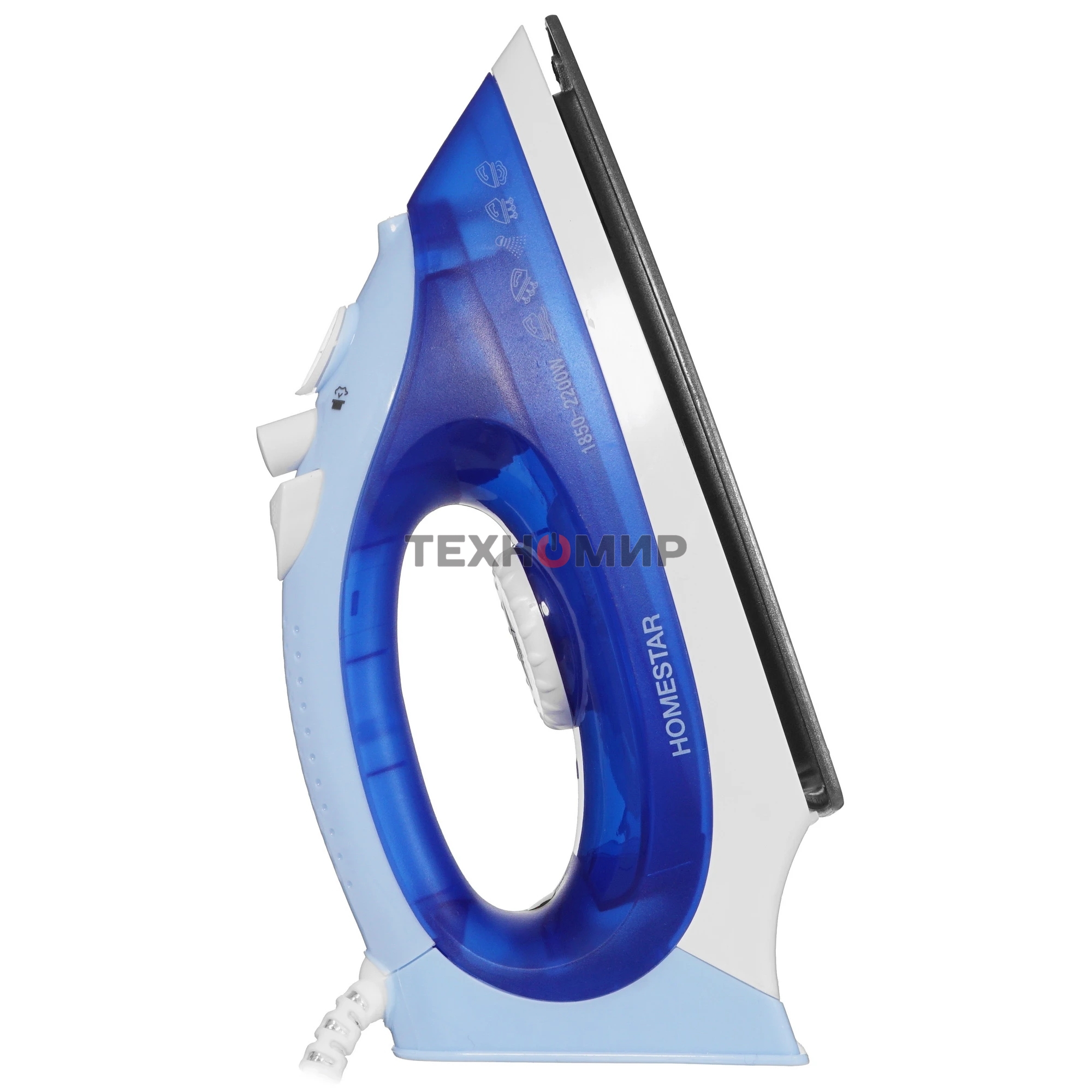 Утюг Homestar HS-4002А синий (1850-2200 Вт, пар, спрей, паровой удар, тефлоновая подошва)