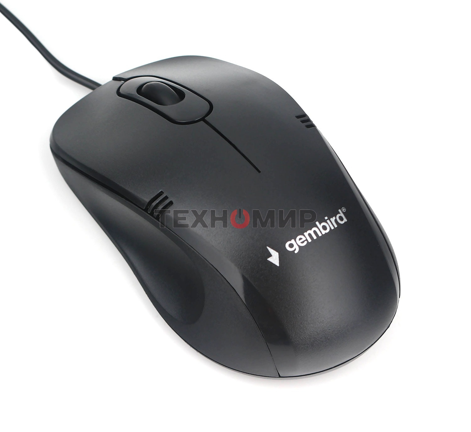 Мышь проводная Gembird MOP-100 черный, 1000 dpi, USB, кнопки - 3