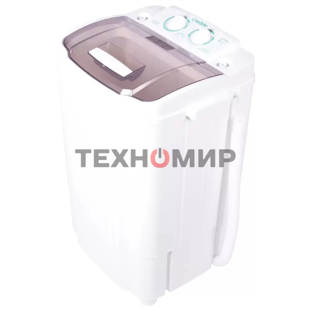 Стиральная машина Славда WS-30ET белый загрузка вертикальная 3 кг, 0 об/мин, класс А