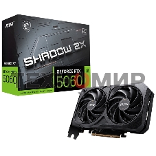 Видеокарта MSI PCI-E 5.0 RTX 5060 8G SHADOW 2X OC NVIDIA GeForce RTX 5060 8Gb 128bit GDDR7 2482/28000 HDMIx1 DPx3 HDCP Ret