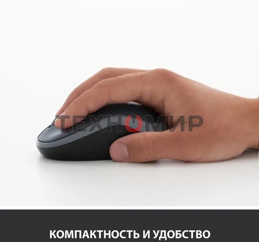 Мышь беспроводная Logitech M185, красный, 1000 dpi, радиоканал, USB, кнопки - 3