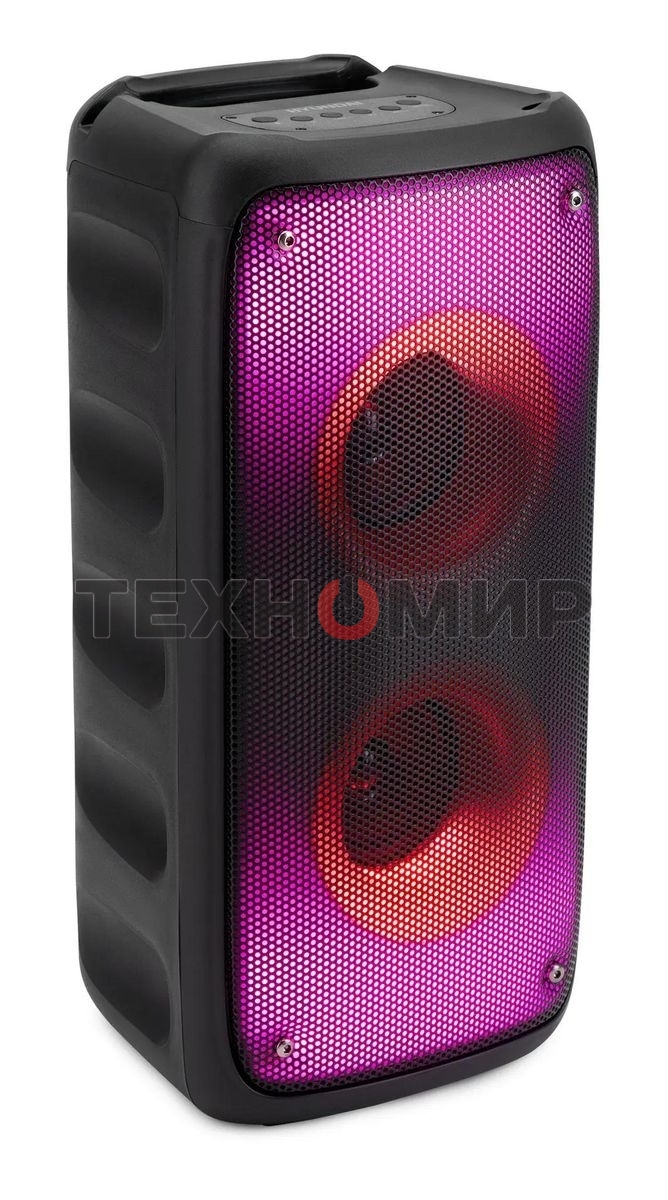 Минисистема Hyundai H-MC1230 черный 40Вт FM USB BT micro SD