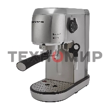 Кофеварка эспрессо Polaris PCM 2001AE нержавеющая сталь, исп. кофе - молотый, 1.5 л, 1400 Вт, 20 бар