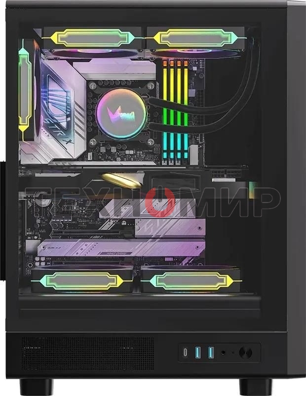 Компьютерный корпус Aerocool/Formula MANA DYNAMIC черный без БП ATX 6x120мм 2xUSB 3.0 1xUSB3.1 audio bott PSU