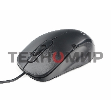Мышь проводная Gembird MOP-100 черный, 1000 dpi, USB, кнопки - 3