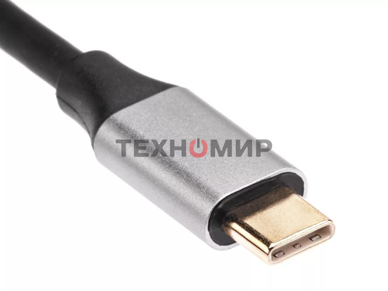 USB-концентратор USB3.1 TypeCm -->HDMI+USB3.0+PD+VGA Alum Grey 4K@30Hz, Telecom TUC055