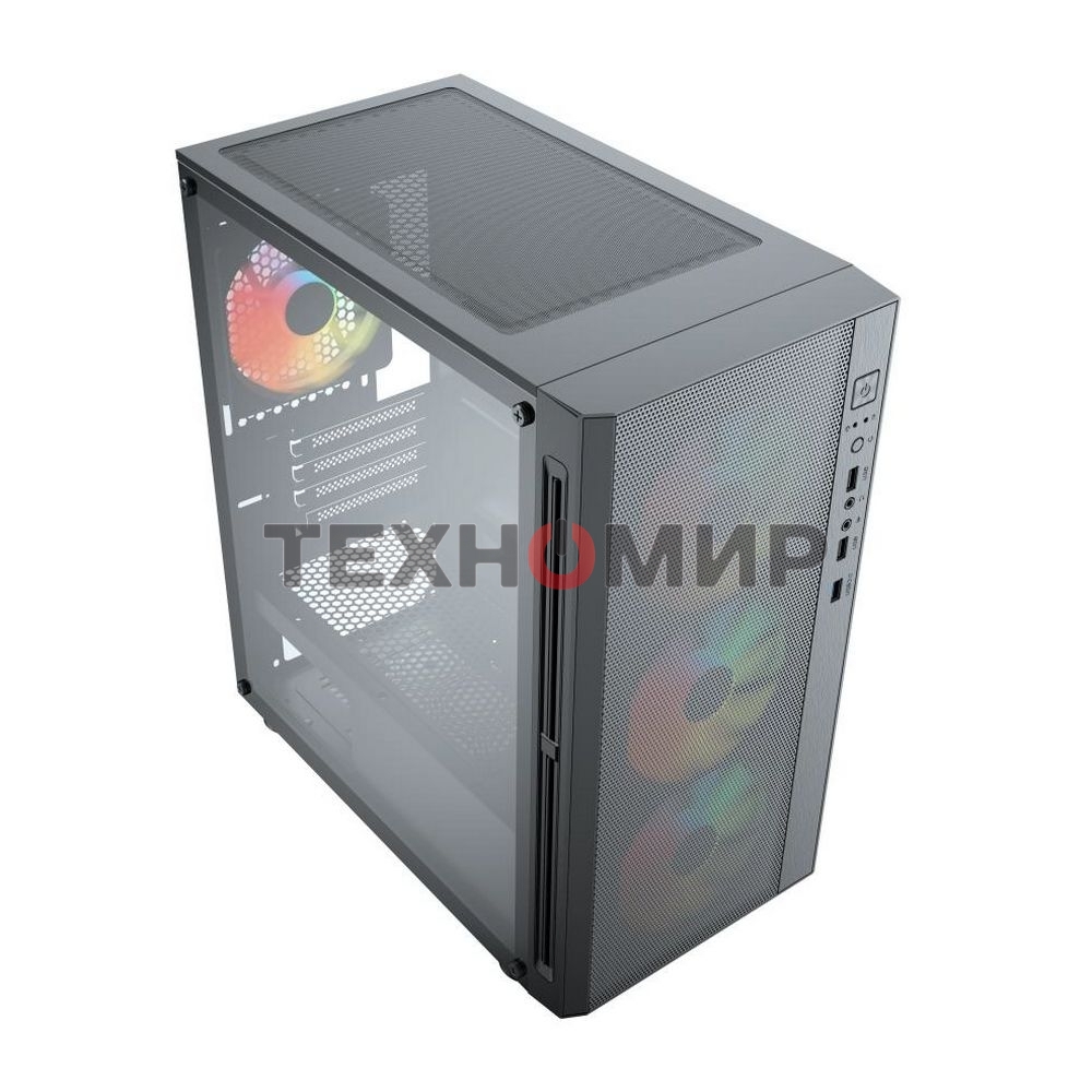 Компьютерный корпус ACD Citadel 104 ATX, черный, USB 3.0x1+USB 2.0x2+HD audio,3x12см F1 ARGb fans at front(Slave fans),1x12см F1 ARGb fan at rear (Master fan)